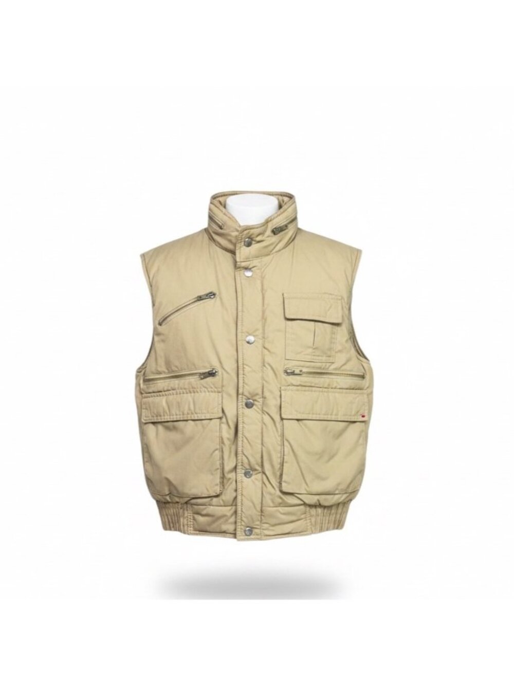 Wear-Guard Mens Beige Utility Vest Small Outdoor Multi-Pocket Rugged
